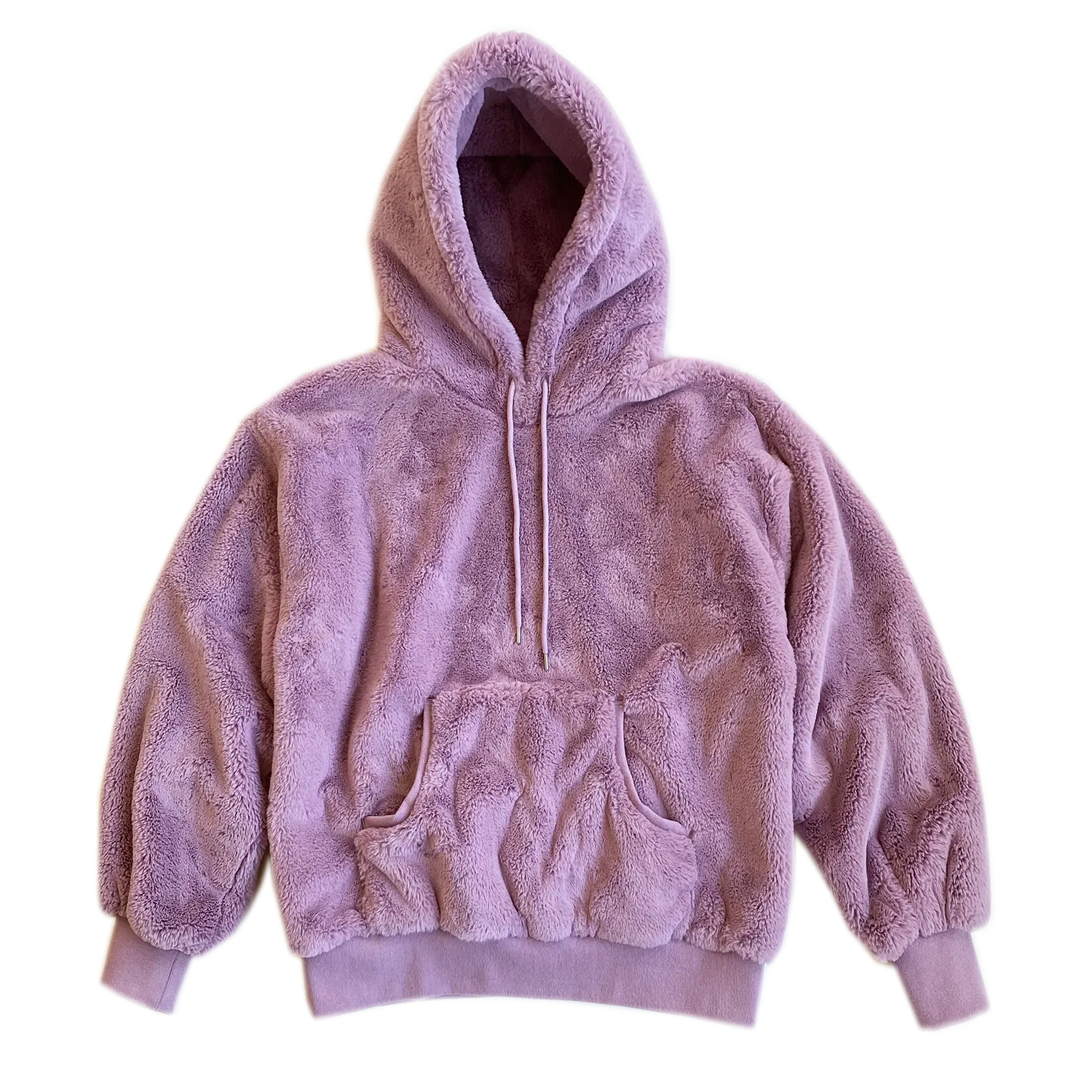 100% Recycled Teddy Hoodie - Lavender