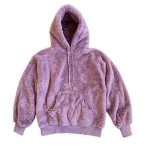 100% Recycled Teddy Hoodie - Lavender