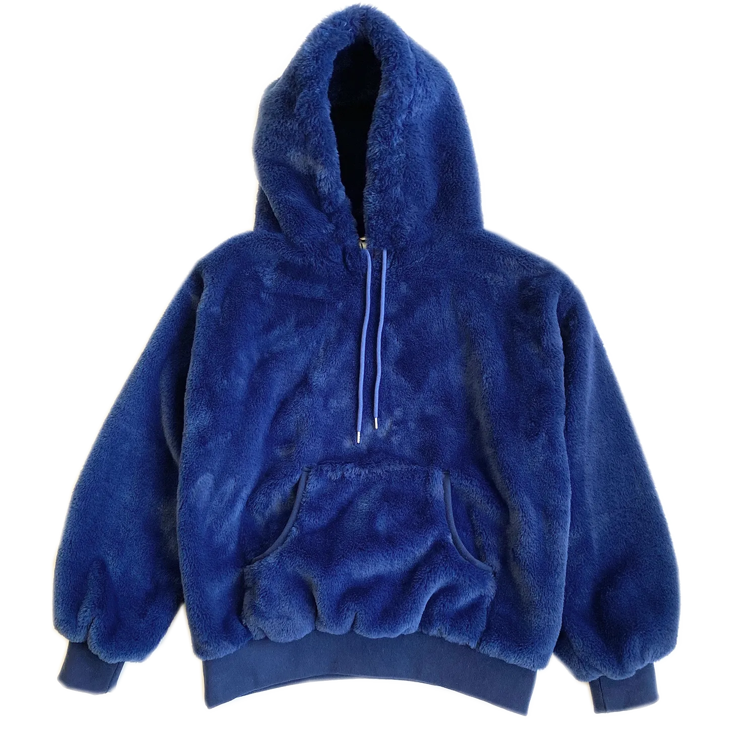 100% Recycled Teddy Hoodie - Marine Blue