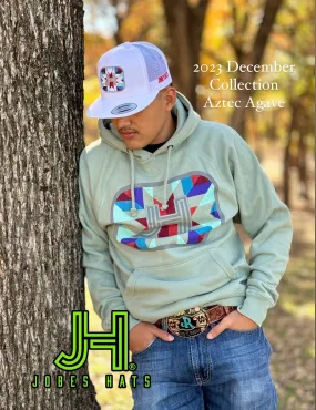 2023 December Collection JH Aztec Hoodie Agave