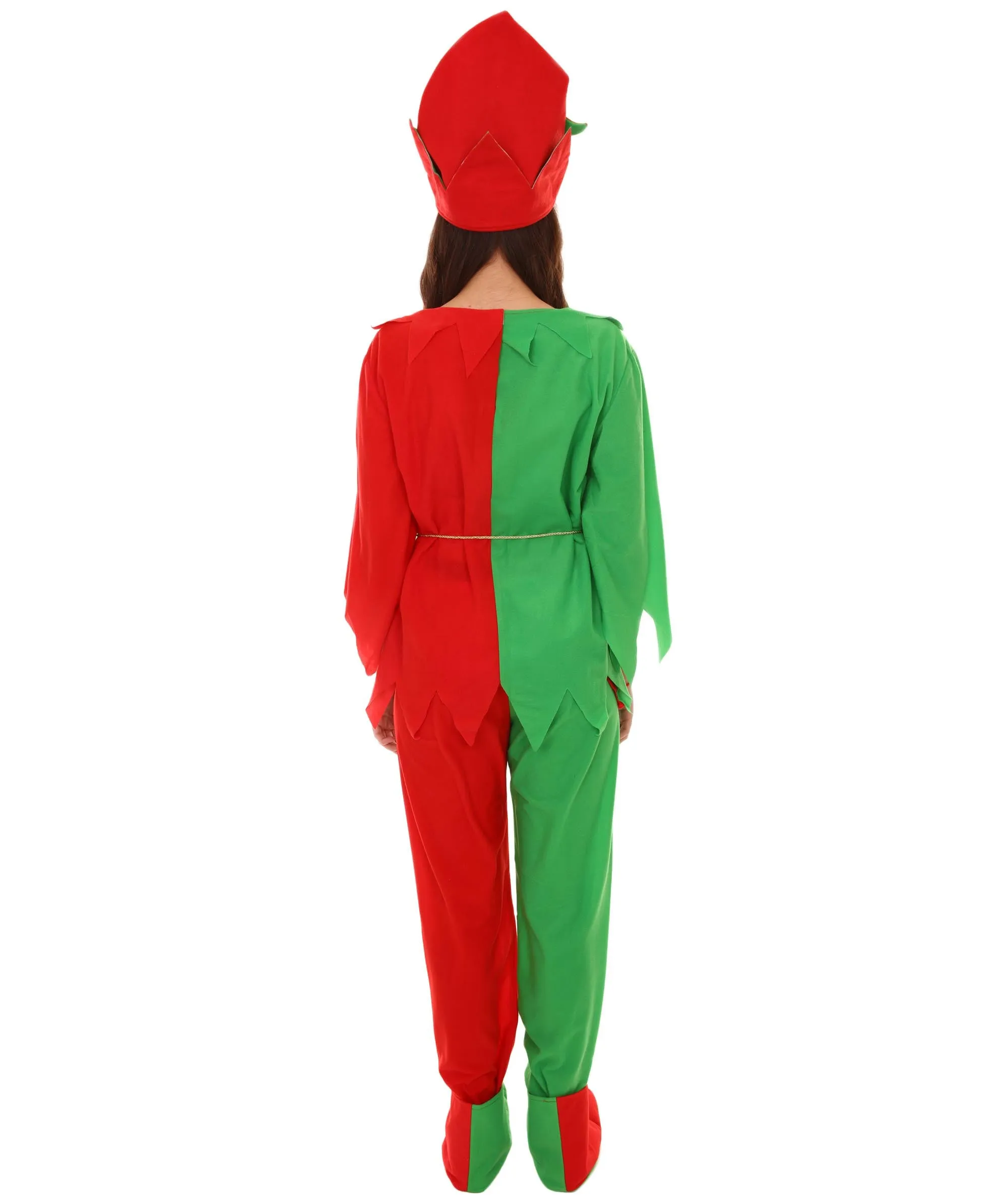 Adult Women Ladies' Santa's helper Xmas Costume | Red and Green Halloween Costumes