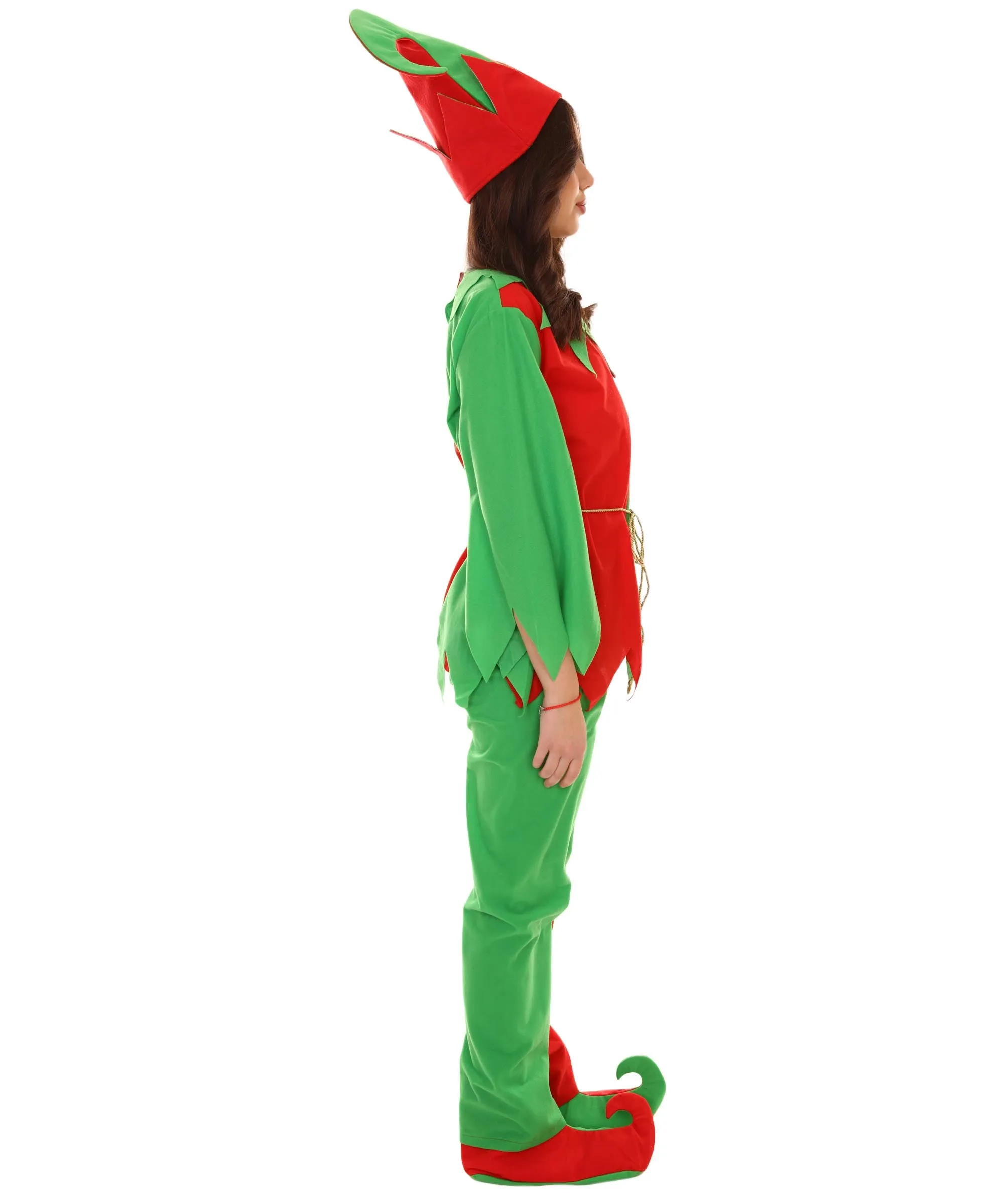 Adult Women Ladies' Santa's helper Xmas Costume | Red and Green Halloween Costumes