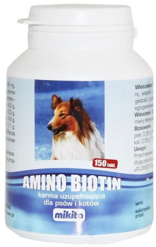 Amino-Biotin Supplementary coat preparation for dogs and cats 150 tablets