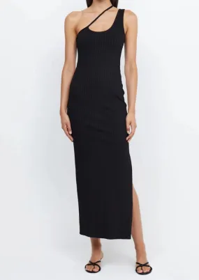 Anastasia Asym Maxi Dress - Black