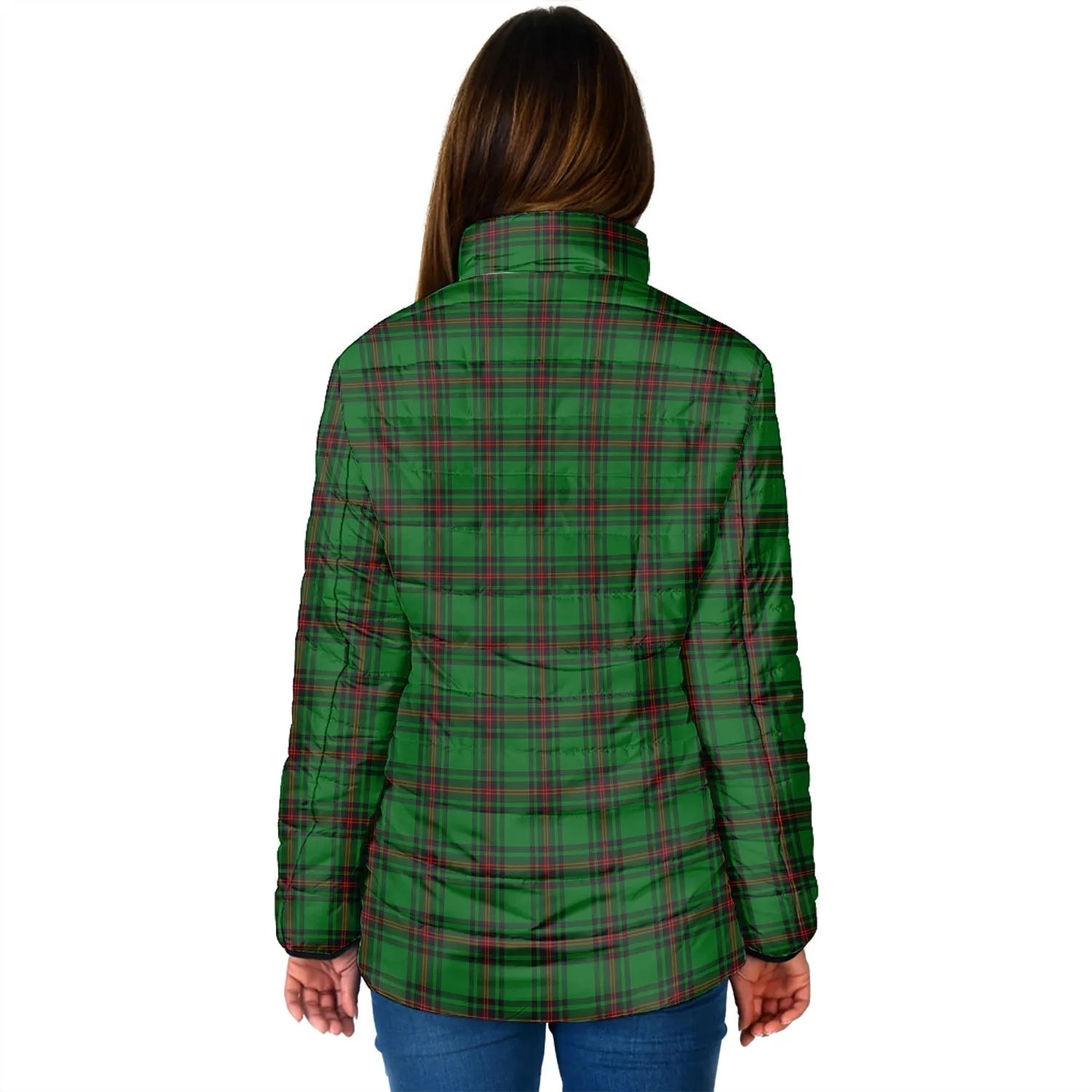 Anstruther Tartan Padded Jacket with Family Crest