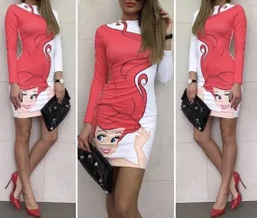 Ariel mermaid 3D fashion bodycon dress