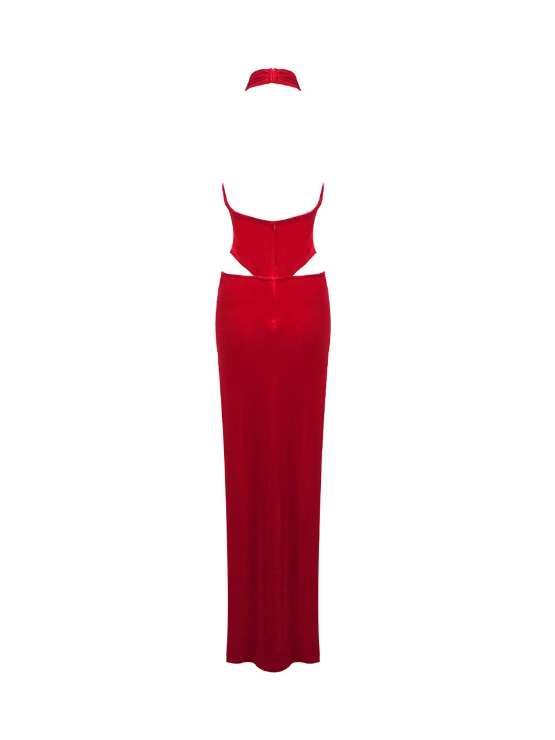 Arisa Cut-Out Velvet Maxi Dress