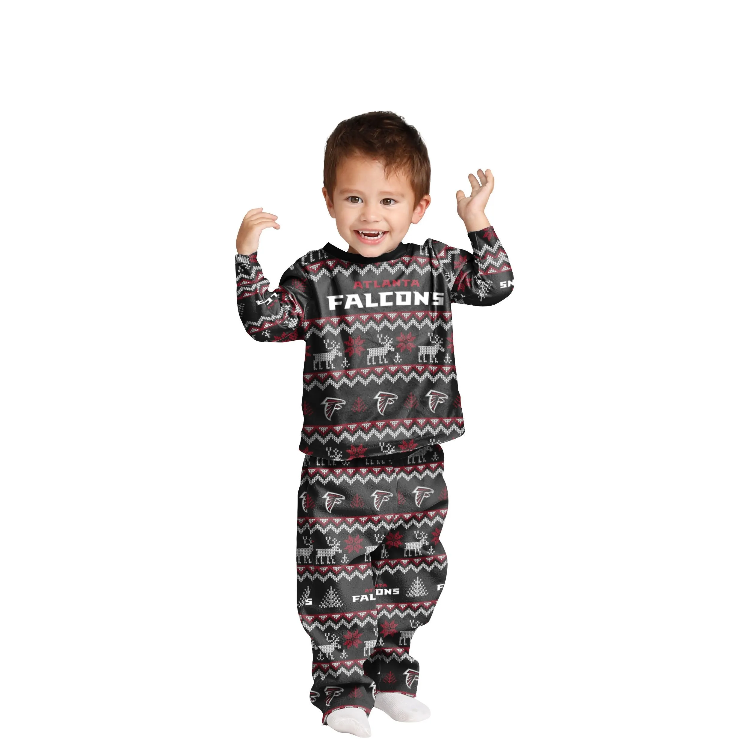 Atlanta Falcons NFL Ugly Pattern Family Holiday Pajamas