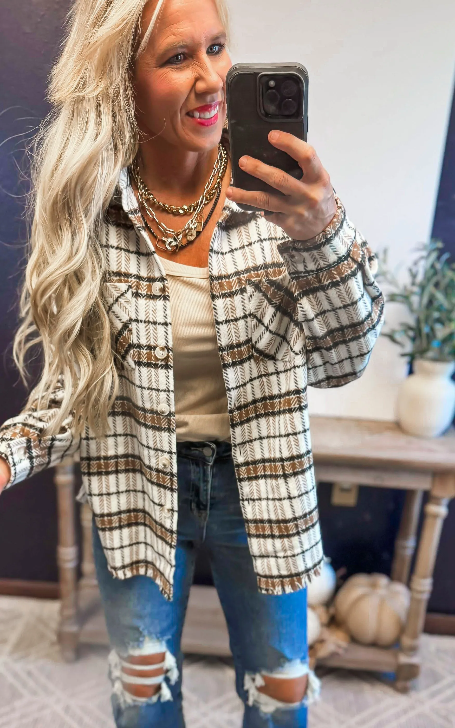 Autumn Adventure Plaid Shacket - Final Sale