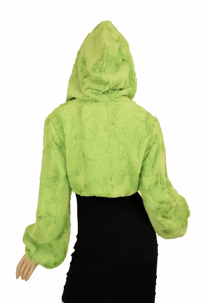 Avocado Balloon Sleeve Minky Shrug