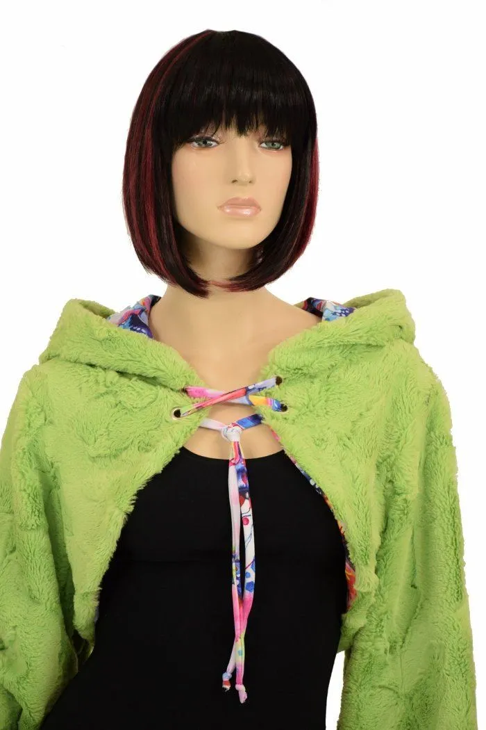 Avocado Balloon Sleeve Minky Shrug