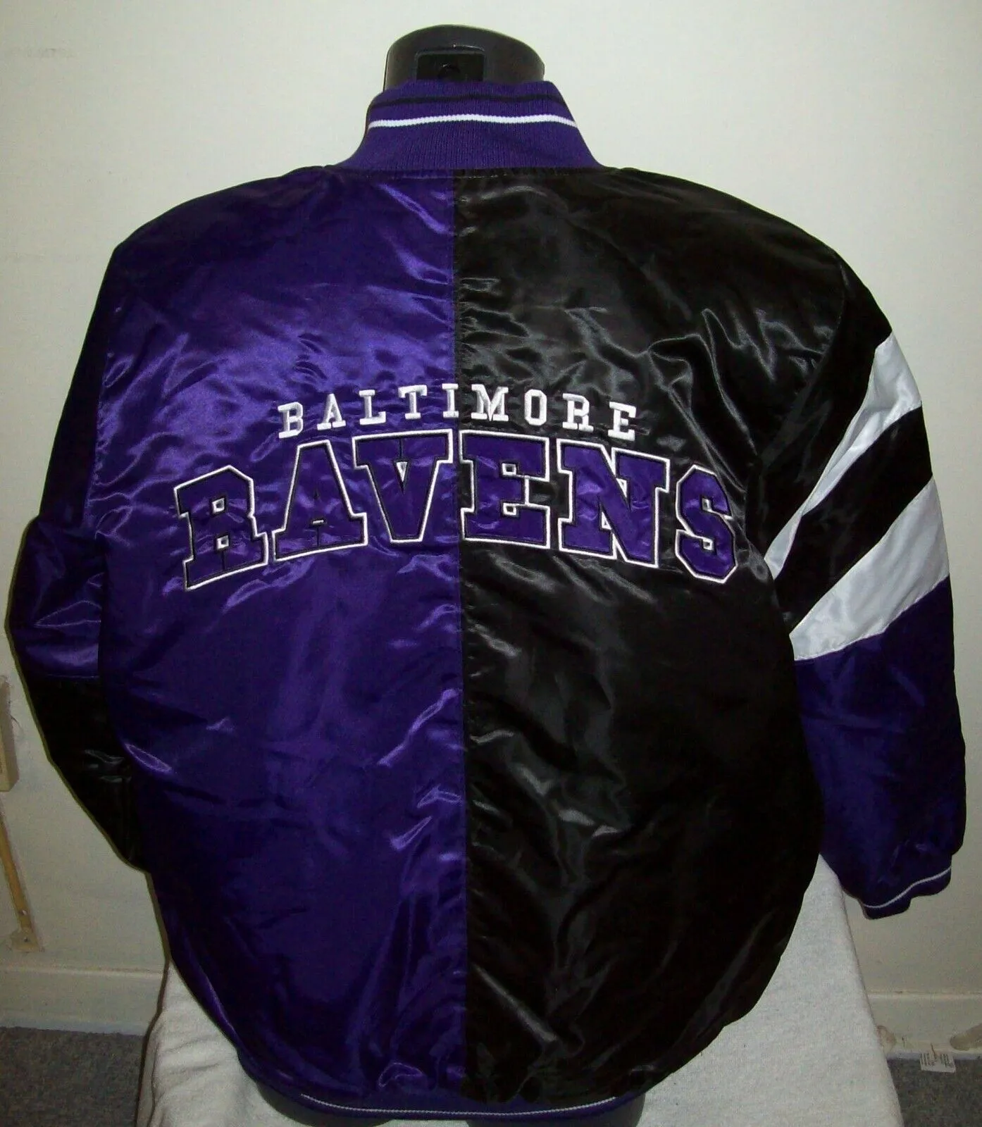 BALTIMORE RAVENS Starter 50/50 PURPLE/BLACK Snap Down Jacket