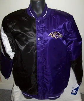 BALTIMORE RAVENS Starter 50/50 PURPLE/BLACK Snap Down Jacket