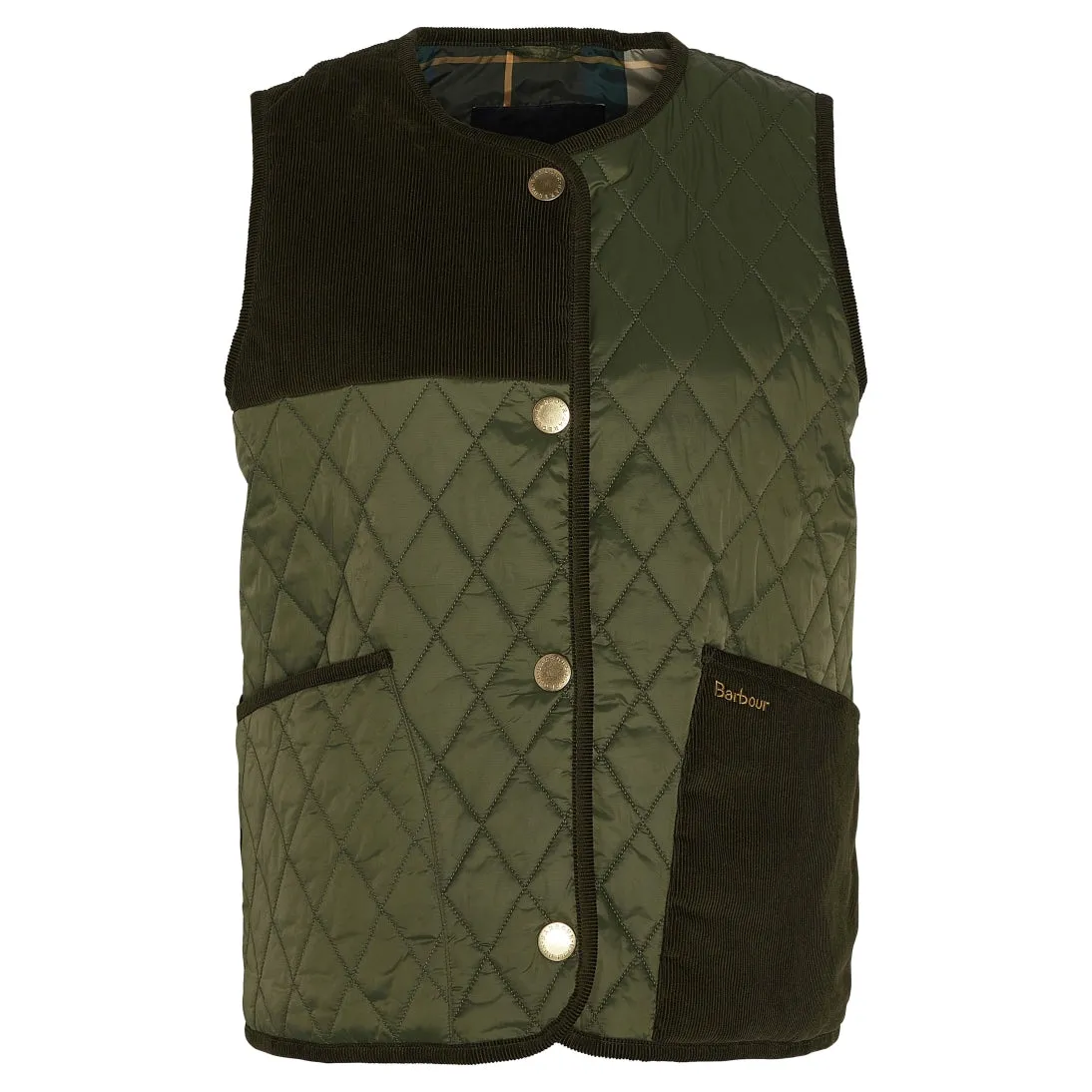 Barbour Healy Patchwork Quilted Liner Olive/Ancient LLI0017OL53