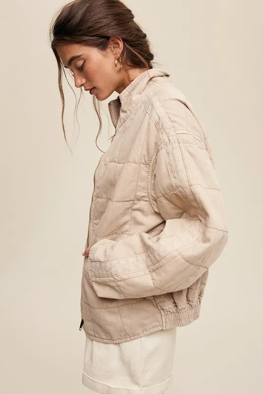 Birdie Quilted Denim Jacket