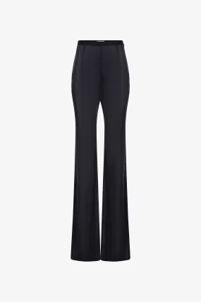 Black Fitted Flared Pants