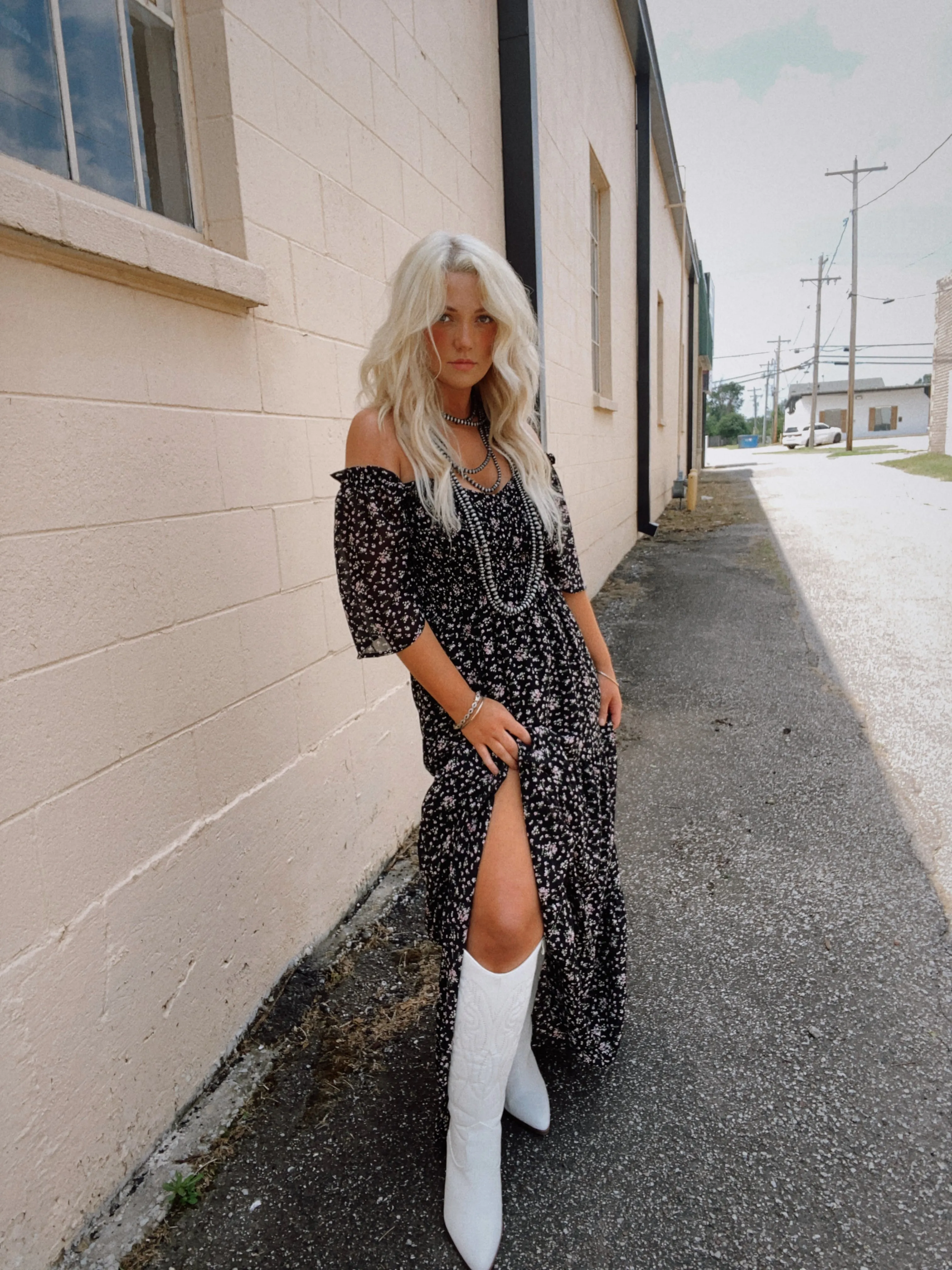 Black Floral Maxi Dress