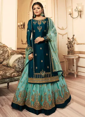 Blue Wedding Lehenga Suit