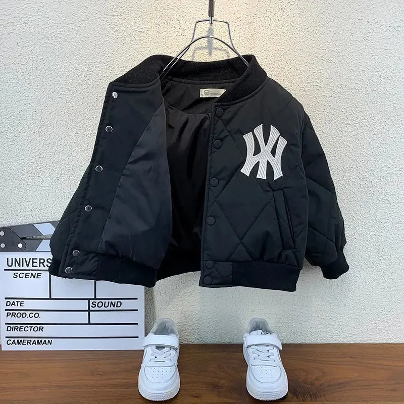 Boys Quilted Jacket - Baseball Jacket