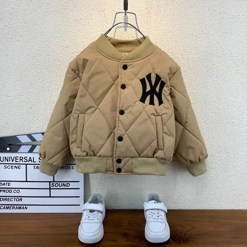 Boys Quilted Jacket - Baseball Jacket