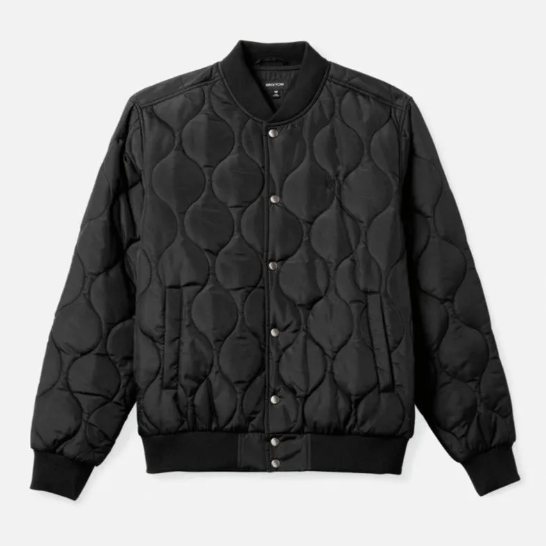 BRIXTON DILLINGER QUILTED BOMBER JACKET BLACK