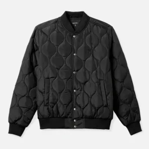 BRIXTON DILLINGER QUILTED BOMBER JACKET BLACK