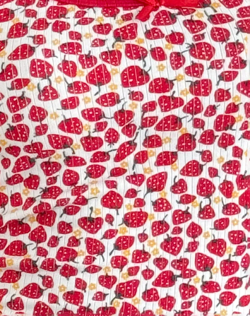 Carili Vest Top in Strawberry 2023 Print