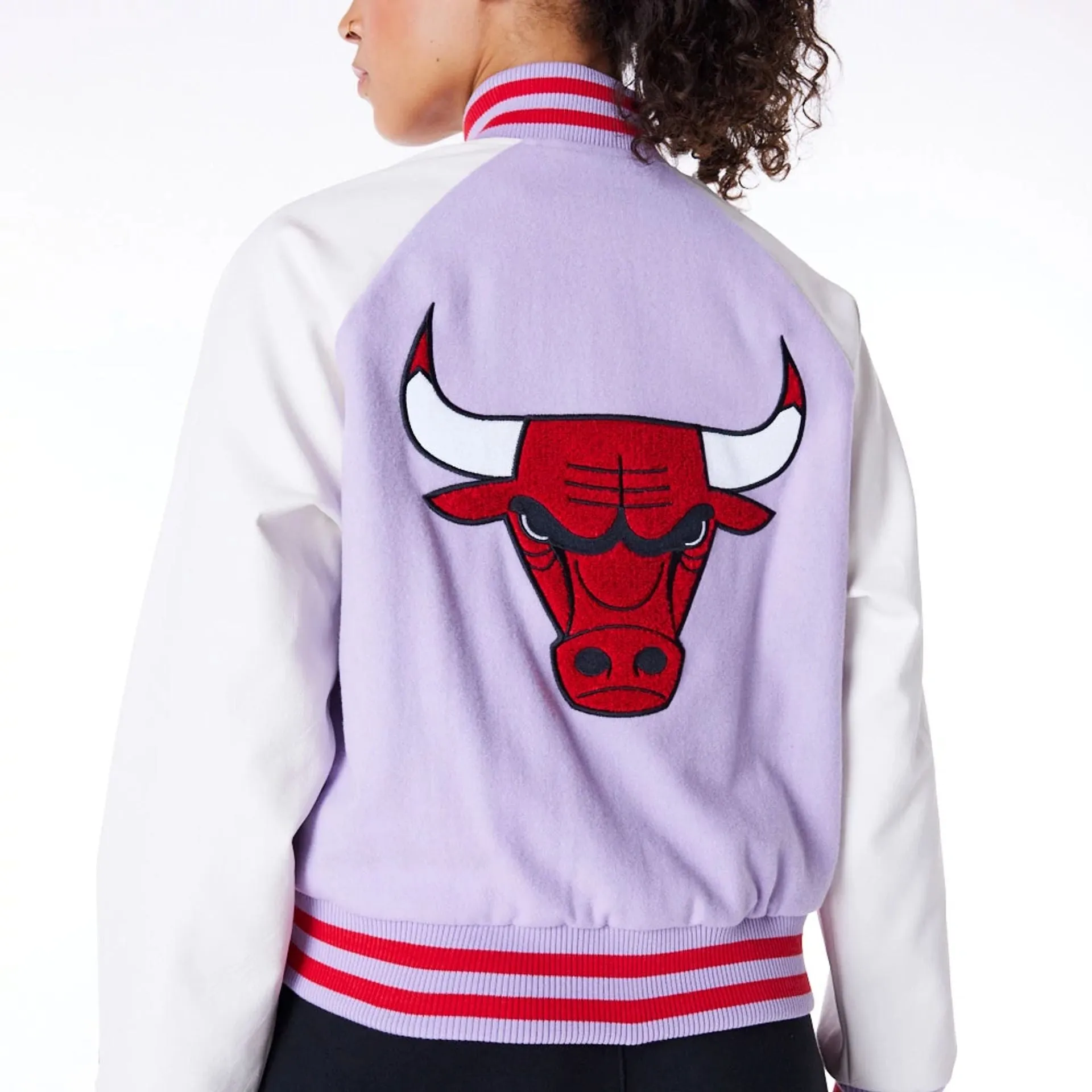 Chicago Bulls Womens NBA Pastel Purple Varsity Jacket