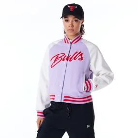 Chicago Bulls Womens NBA Pastel Purple Varsity Jacket