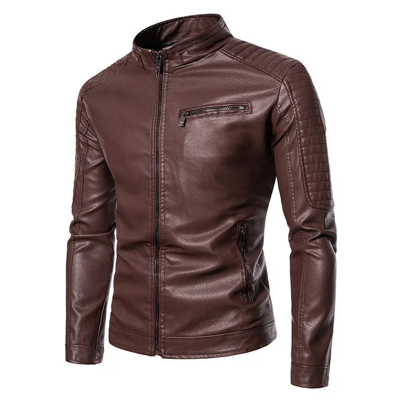 Coat Leather Jacket Men's Youth Slim