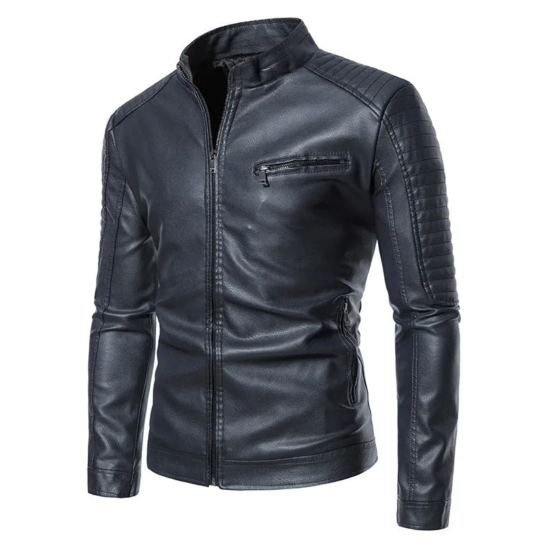 Coat Leather Jacket Men's Youth Slim