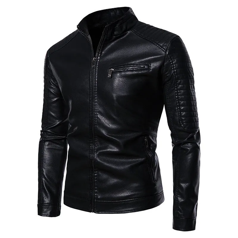 Coat Leather Jacket Men's Youth Slim