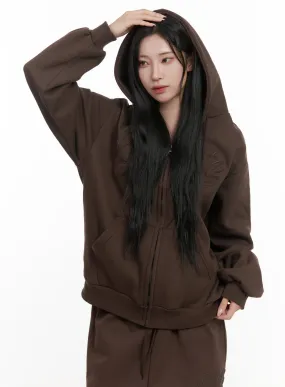 Comfy Patch Zip-Up Hoodie CD404