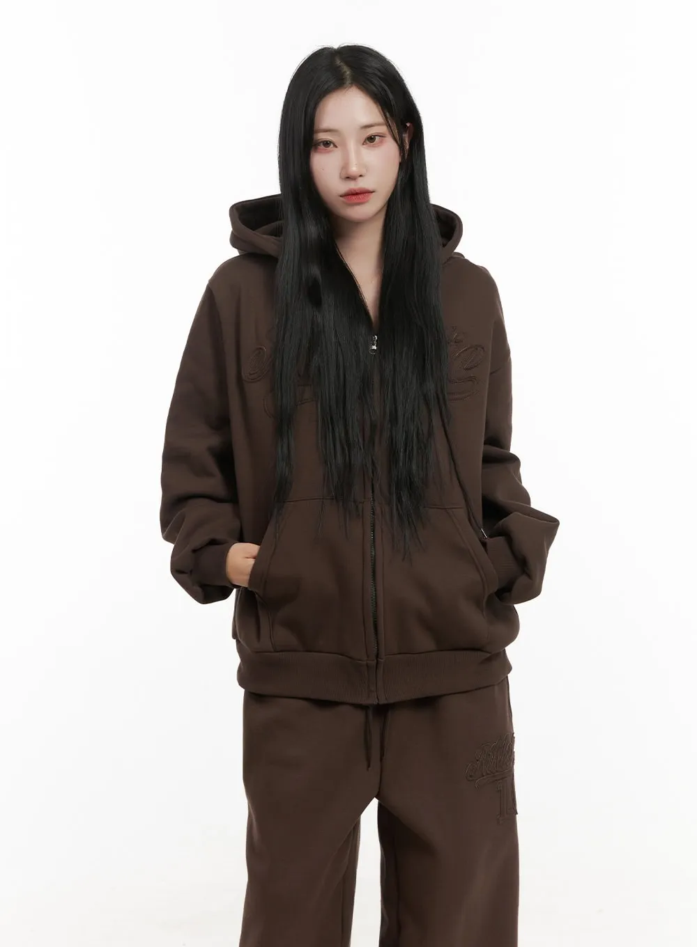 Comfy Patch Zip-Up Hoodie CD404