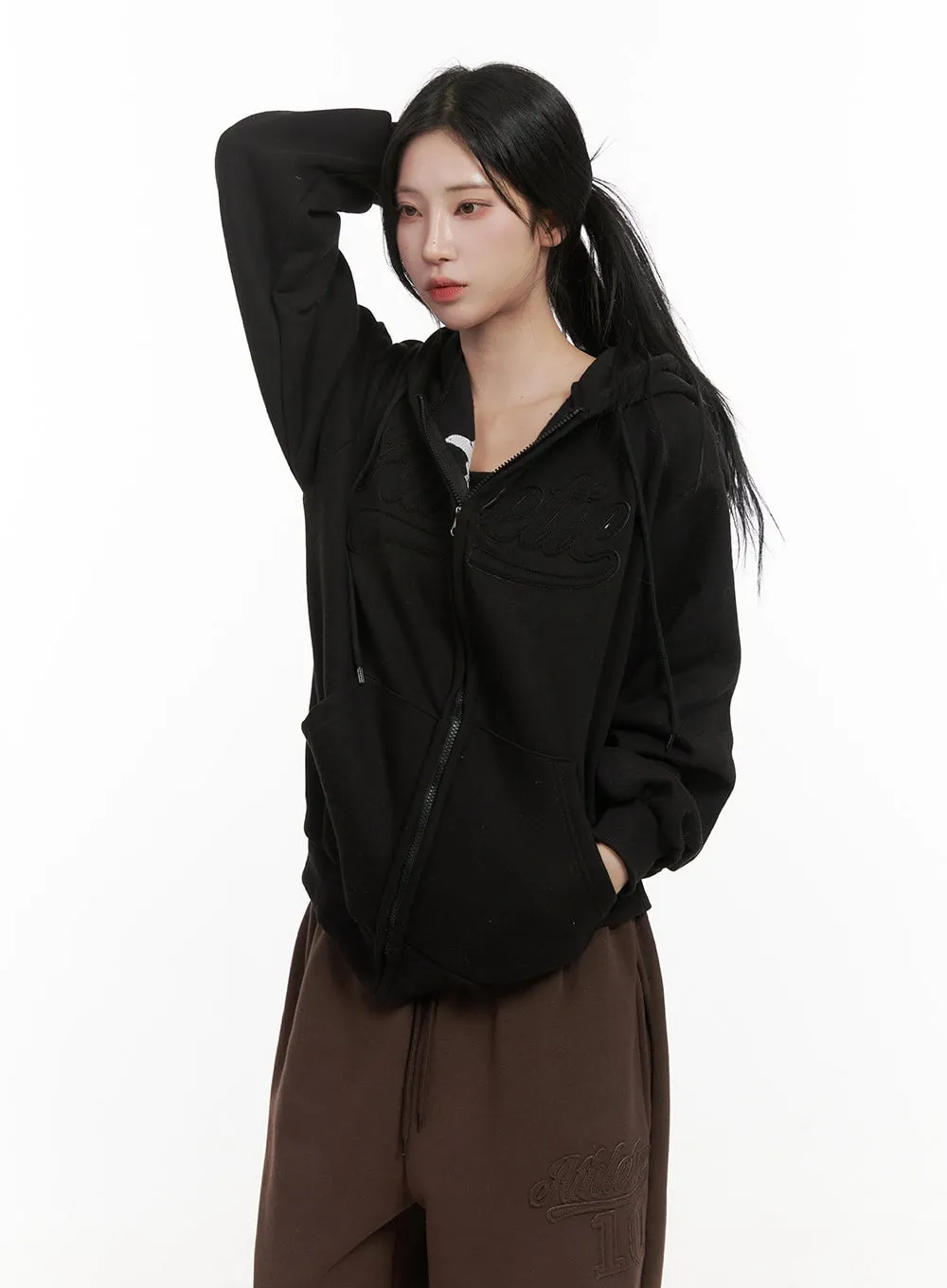 Comfy Patch Zip-Up Hoodie CD404