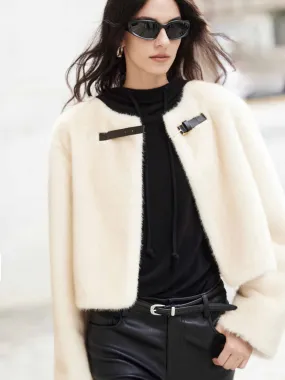 Cropped Faux Fur Coat