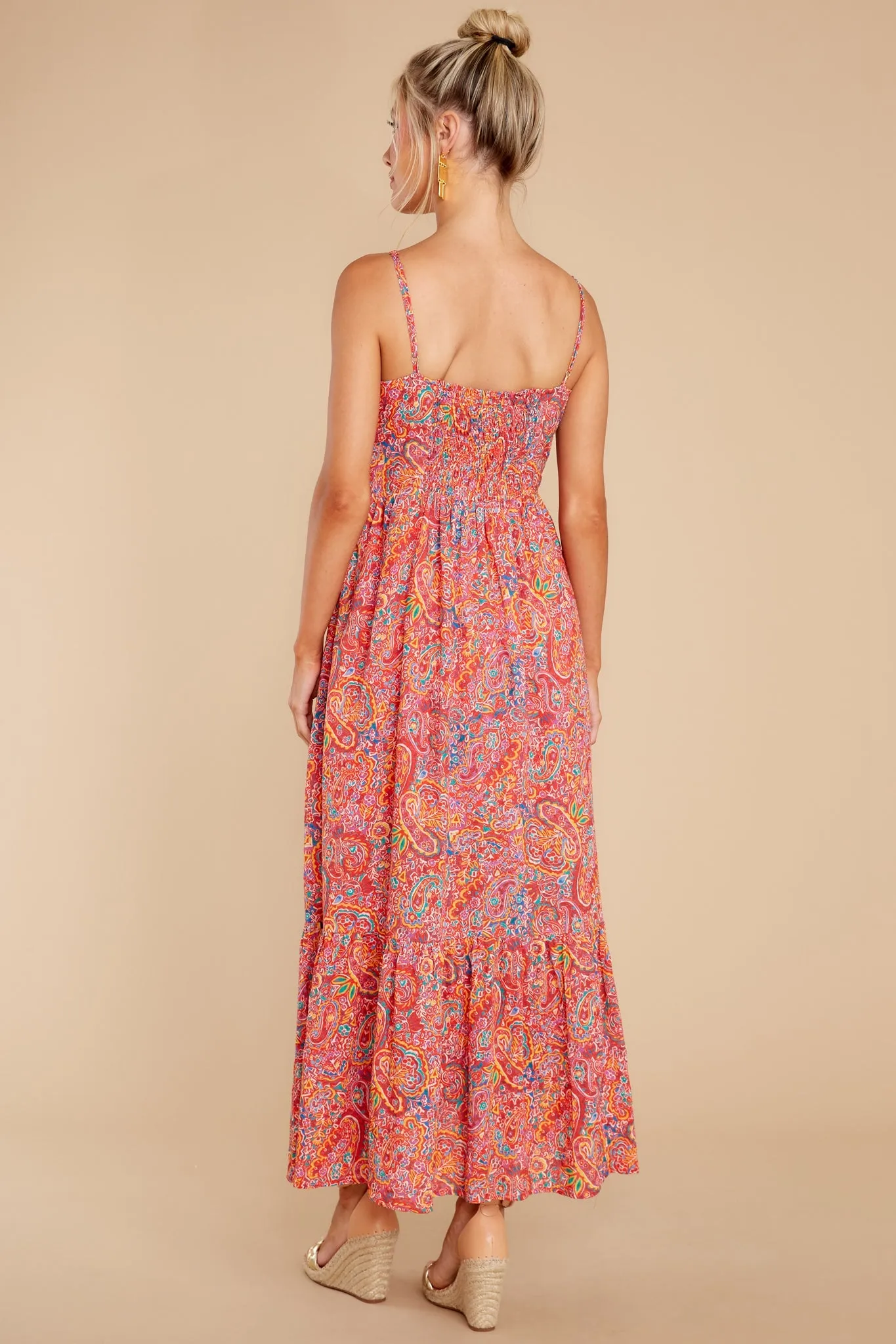 Dance With A Stranger Red Print Maxi Dress