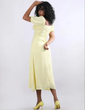 Donella Tie up yellow dress