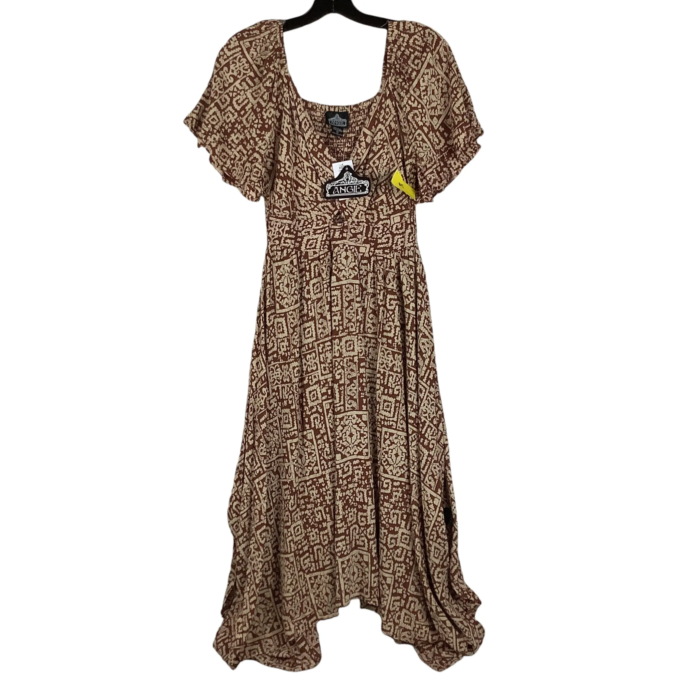 Dress Casual Maxi By Angie In Brown, Size: S