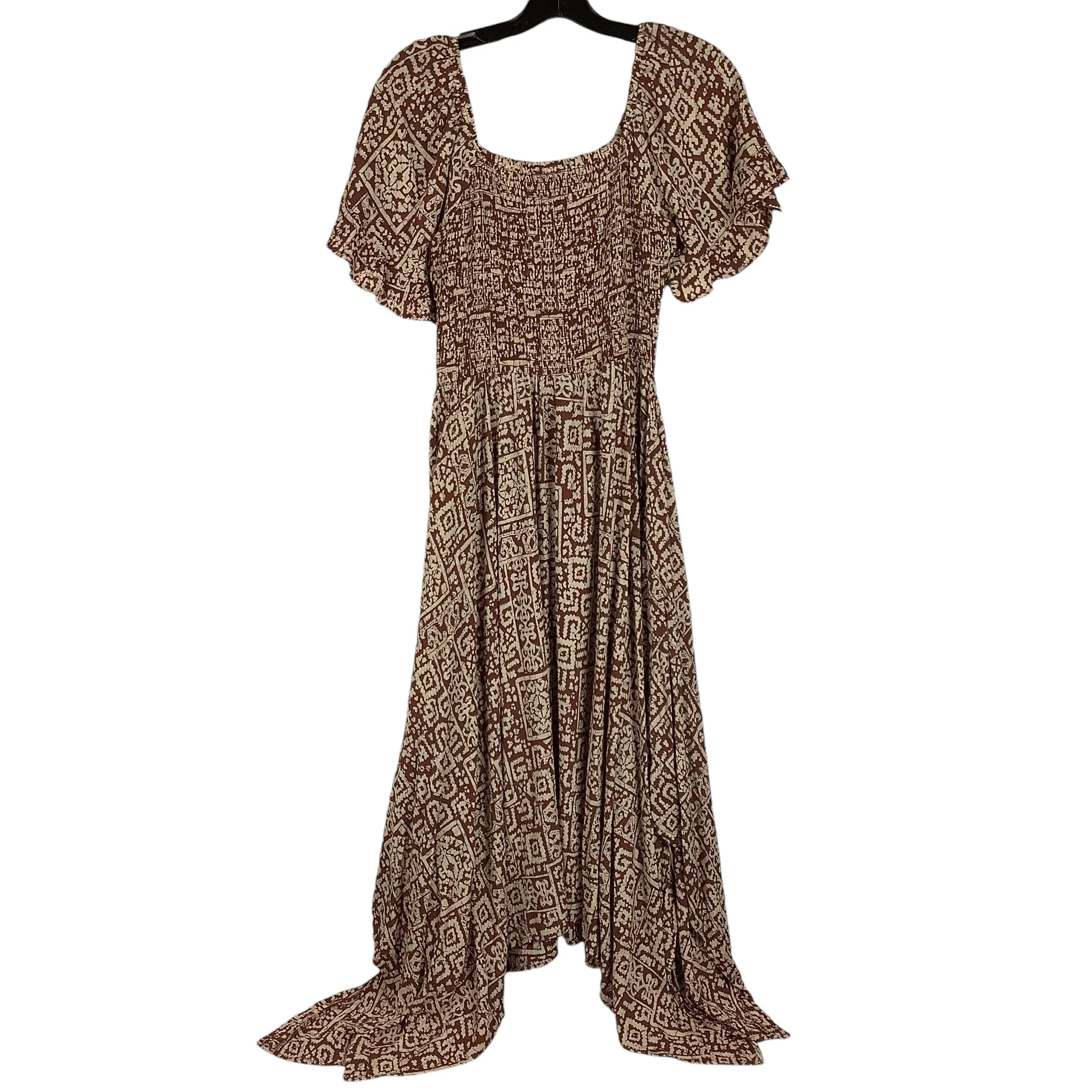 Dress Casual Maxi By Angie In Brown, Size: S