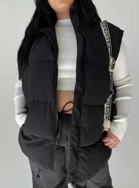 Edison Puffer Vest Black Curve