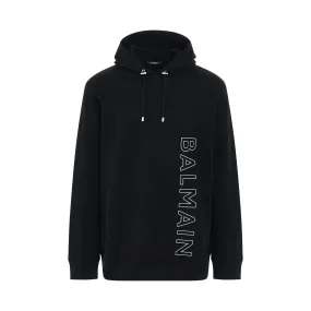 Embossed Reflect Logo Hoodie in Black