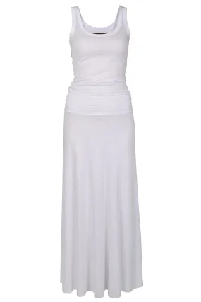 ENZA COSTA BOLD Smocked White Maxi Dress