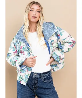 Fancy In Floral Puff Jacket