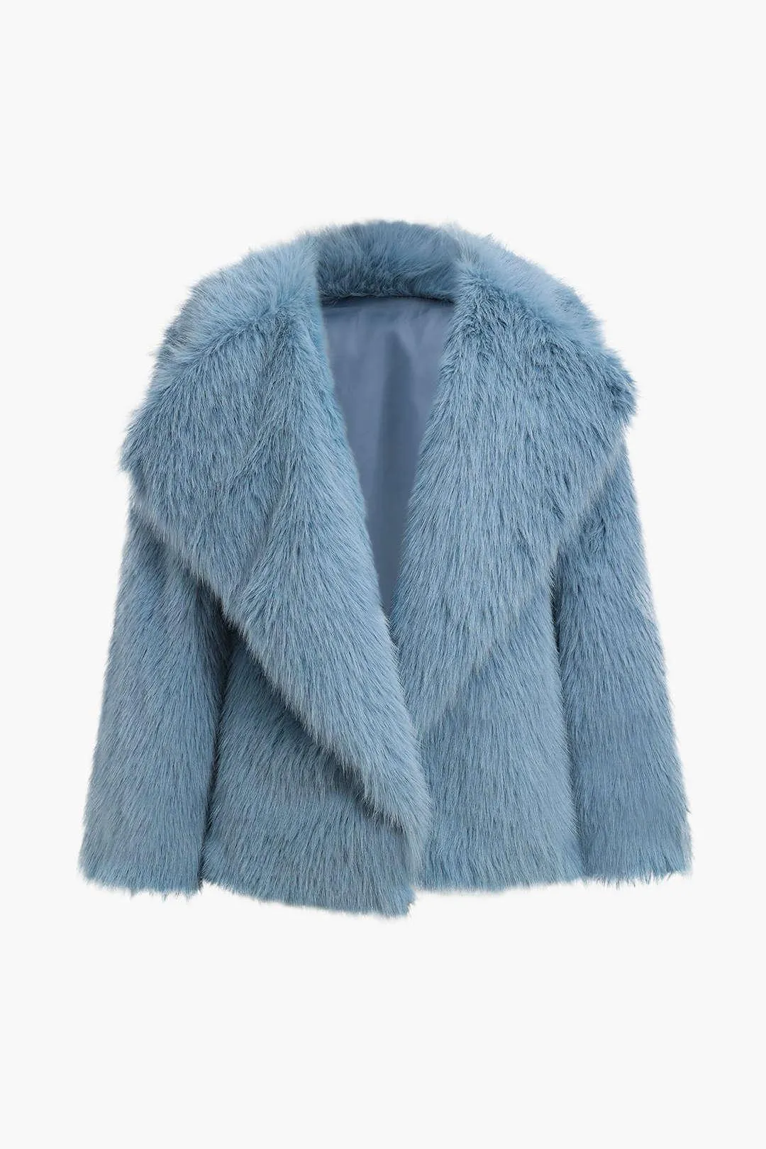 Faux Fur Lapel Coat