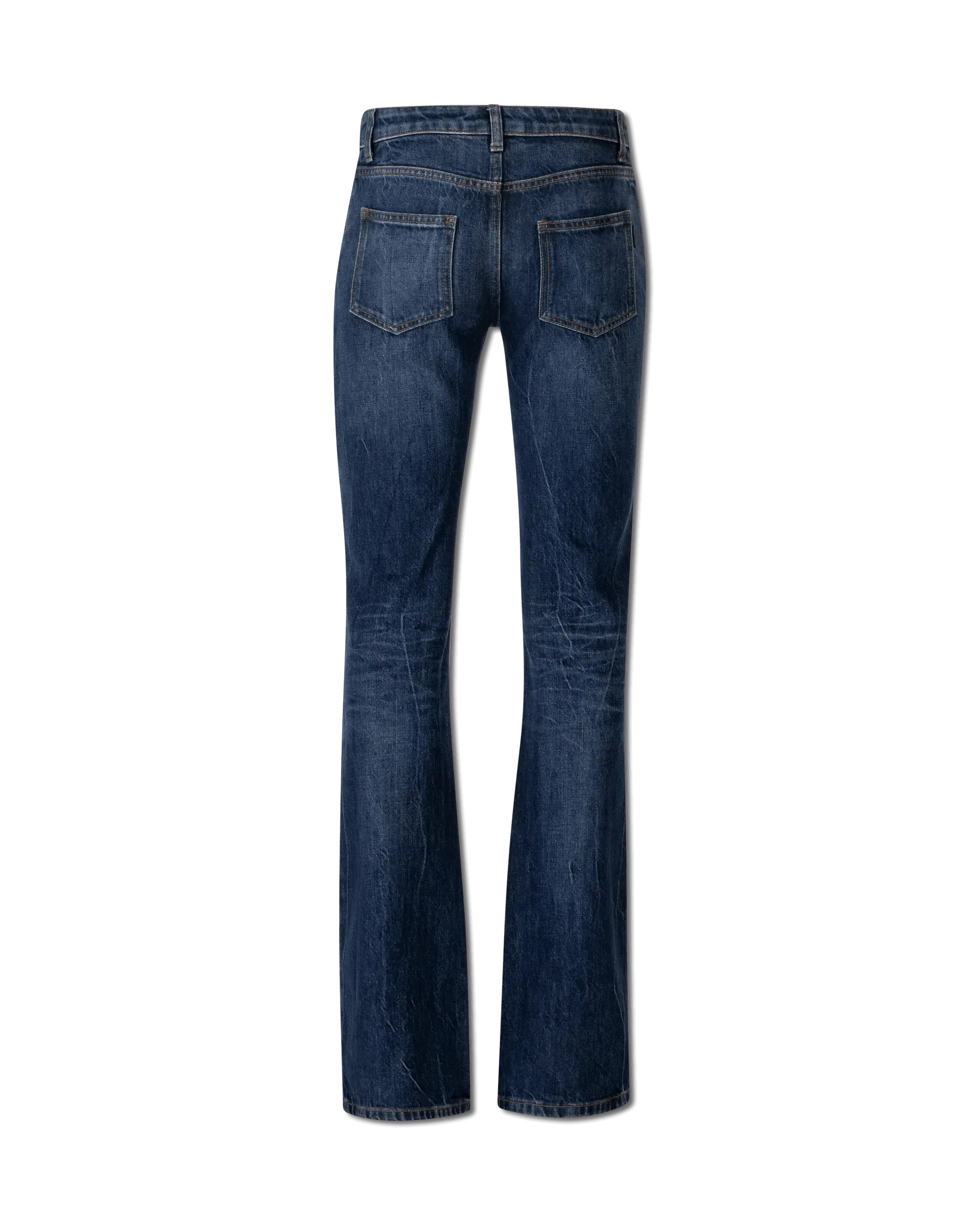 Flared Patch Pocket Jeans