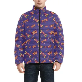 Gathering Purple Men's Stand Collar Padded Jacket