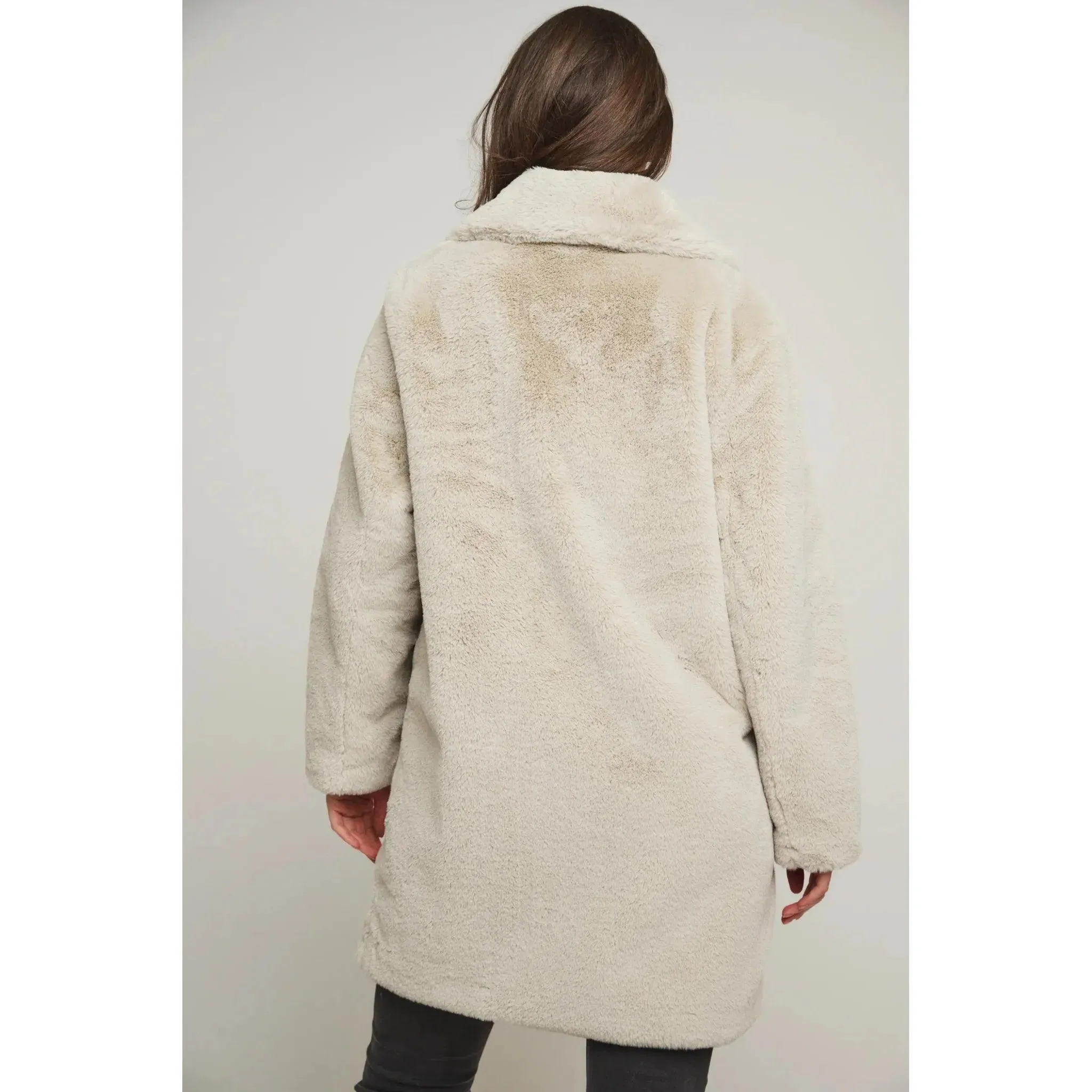 Geppe Midi Legnth Faux Fur Jacket Birch