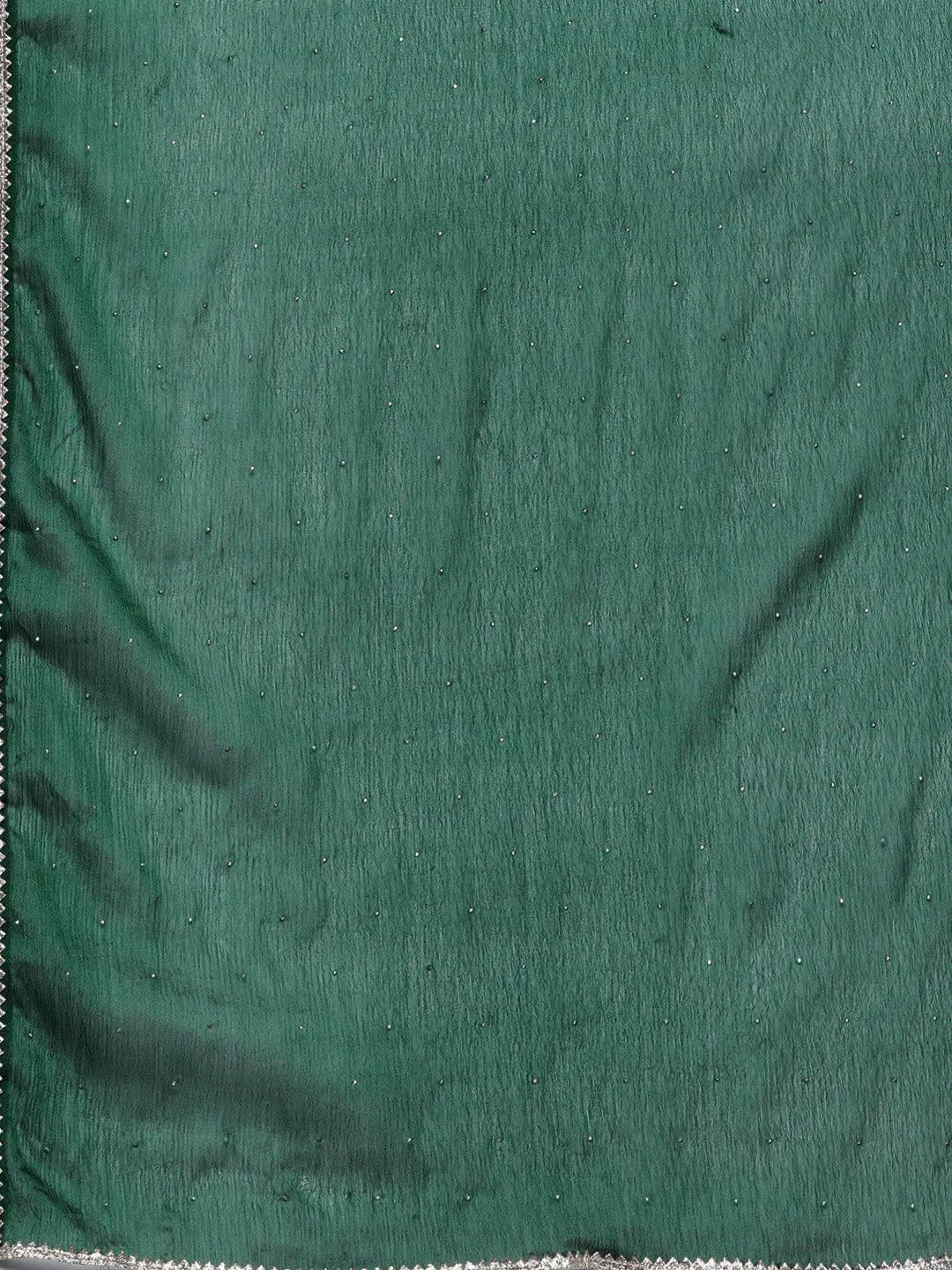 Green Yoke Design Silk Blend A-Line Kurta With Trousers & Dupatta