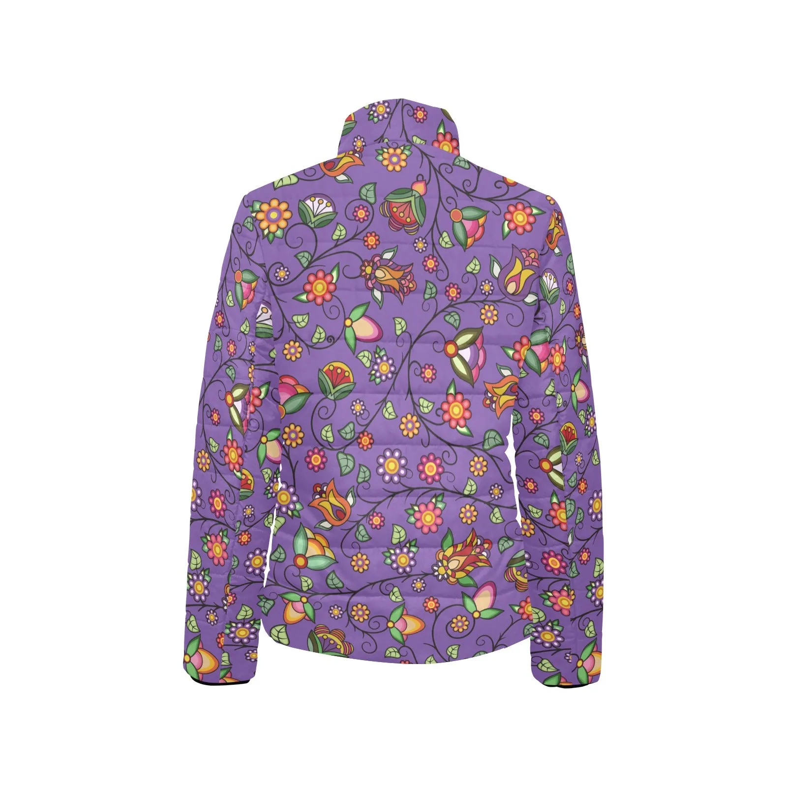 Heartbeat Petals Purple Women's Padded Jacket